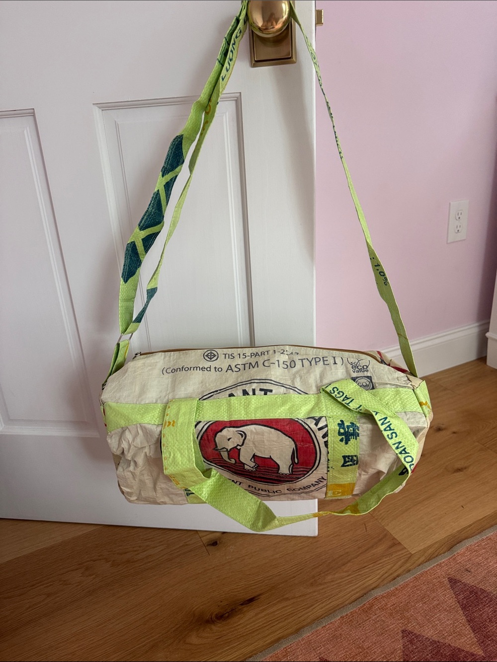 Mini Duffle made from recycled materials